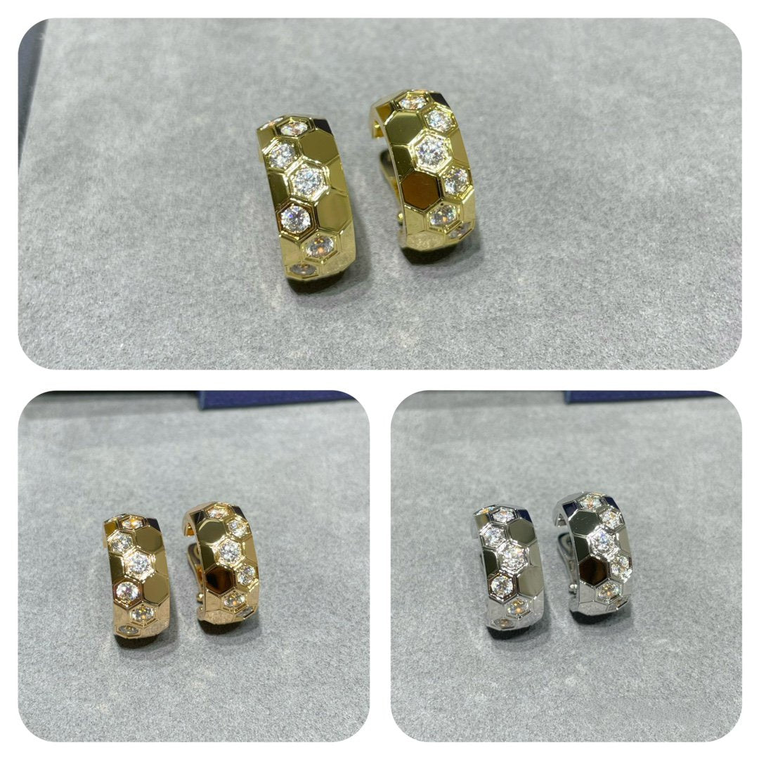 [Clover Jewelry]BEE LOVE DIAMOND HOOP EARRINGS