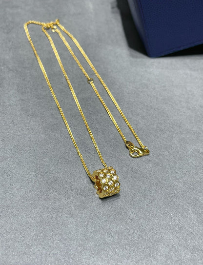 [Clover Jewelery]BEE LOVE DIAMOND PAVED 3 ROW NECKLACE