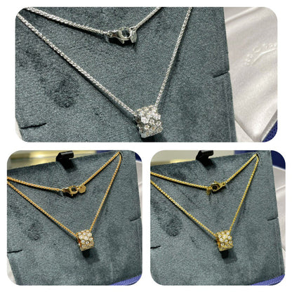 [Clover Jewelery]BEE LOVE DIAMOND PAVED 3 ROW NECKLACE