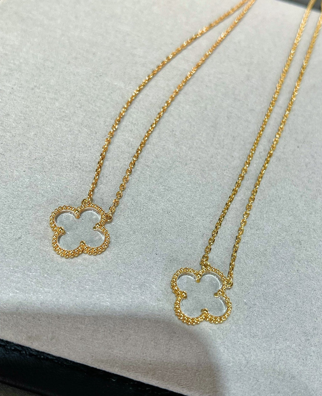 [Clover Jewelry]CLOVER BERGKRISTALL ROSÉGOLD HALSKEТTЕ