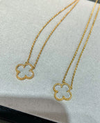 [Clover Jewelry]CLOVER BERGKRISTALL ROSÉGOLD HALSKEТTЕ