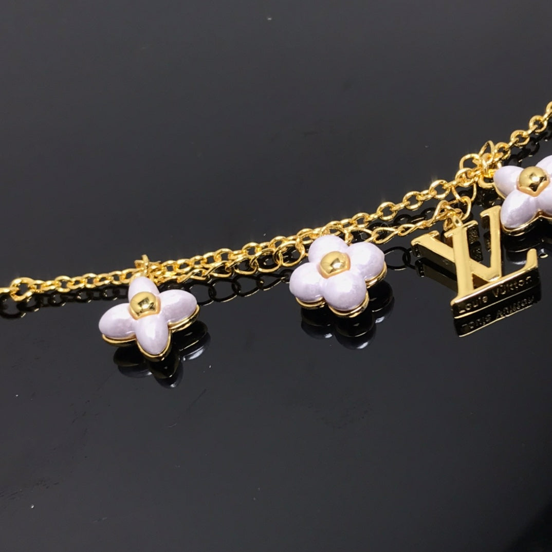 [Clover Jewelery]LOGO 6 MOTIF STAR AND SUN GOLD BRACELET