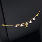 [Clover Jewelry]LOGO 6 MOTIF STAR AND SUN GOLD BRACELET