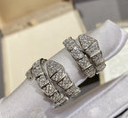 [Clover Jewelry]SERPENTI RING SILVER DIAMOND PAVED