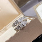 [Clover Jewelry]SERPENTI RING SILVER DIAMOND PAVED