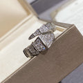 [Clover Jewelry]SERPENTI LARGE RING SILVER DIAMOND PAVED