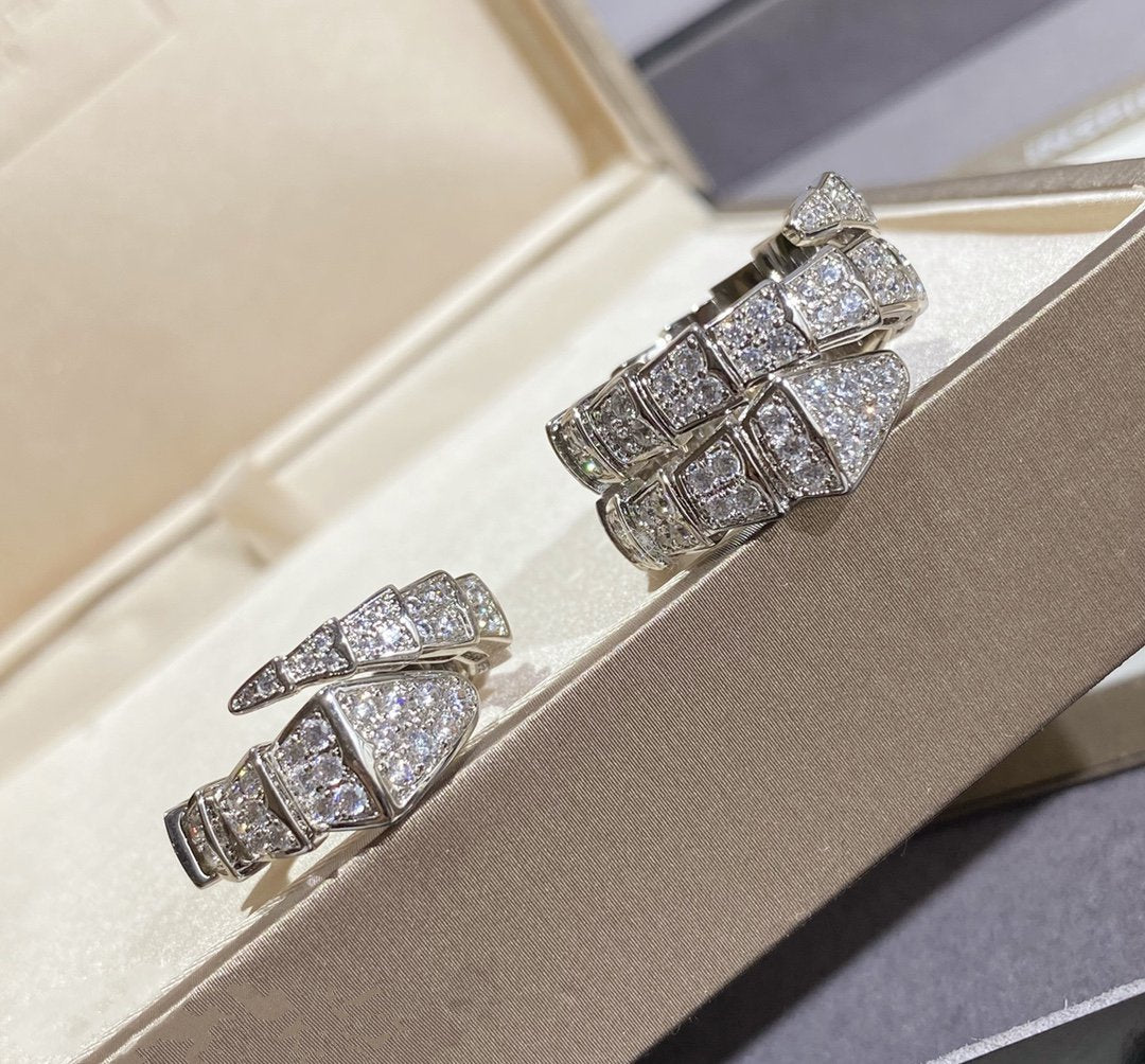 [Clover Jewellery]SERPENTI GROSSER RING SILBER MIT DIAMANTEN