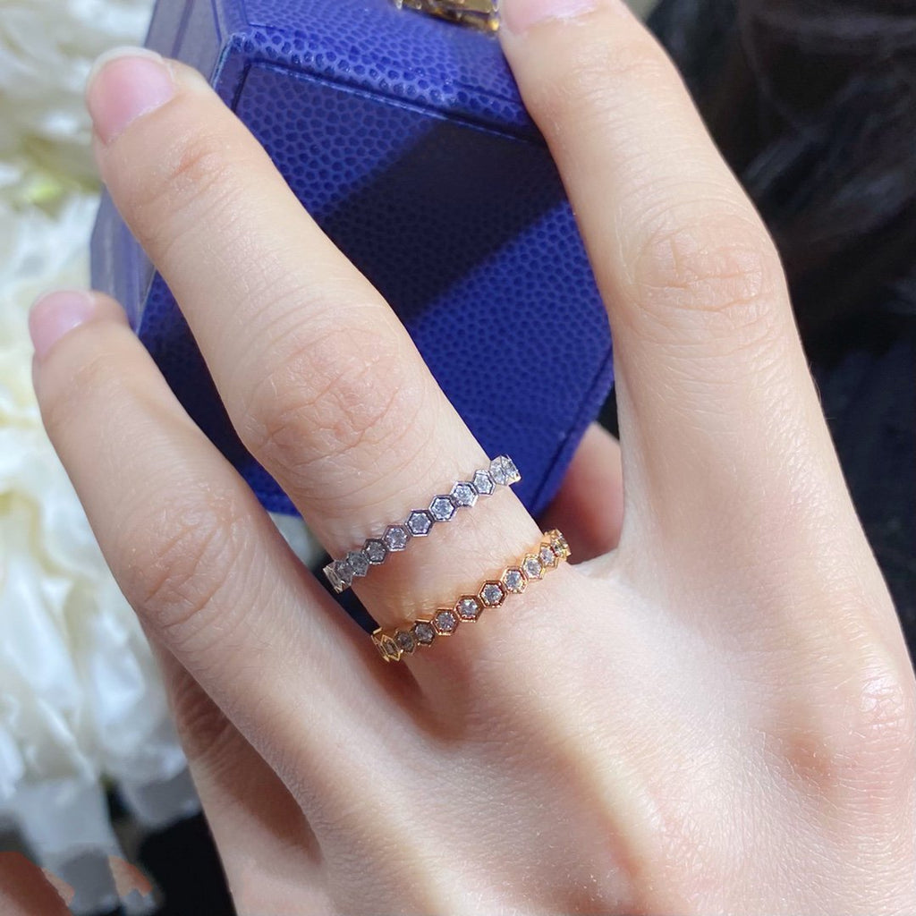 [Clover Jewelry]BEE LOVE DIAMOND PAVED SMALL RING