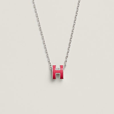 [Clover Jewelery]H NECKLACE PINK
