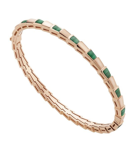 [Clover Jewelery]SERPENTI BRACELET PINK GOLD MALACHITE