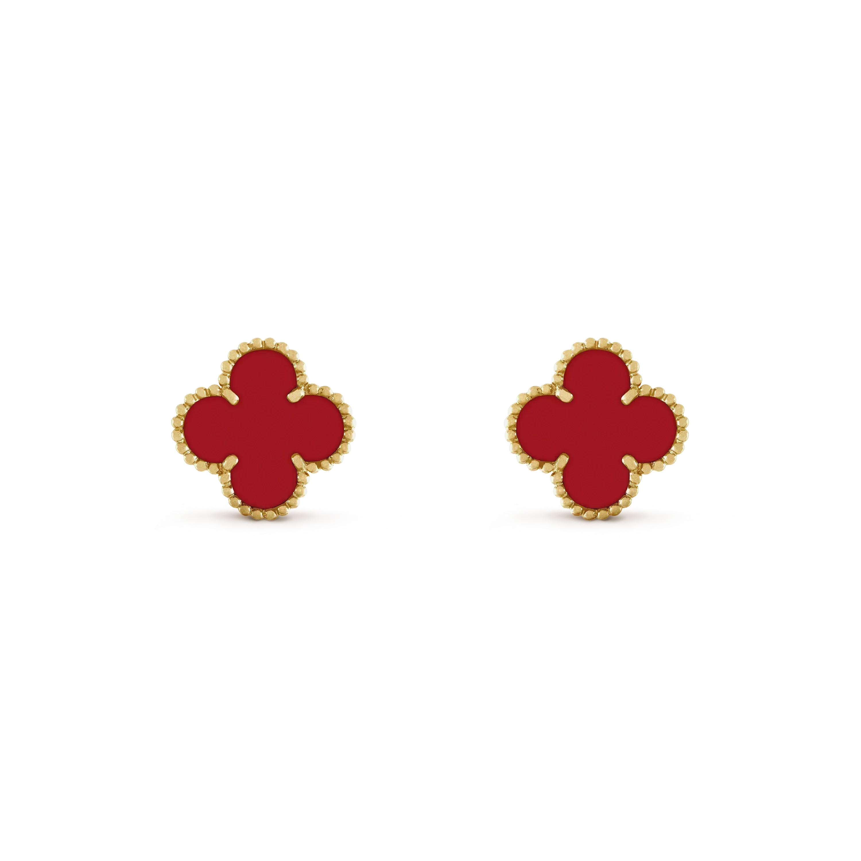 [Clover Jewelry]CLOVER MINI 9,5MM CARNELIAN-OHRRINGE
