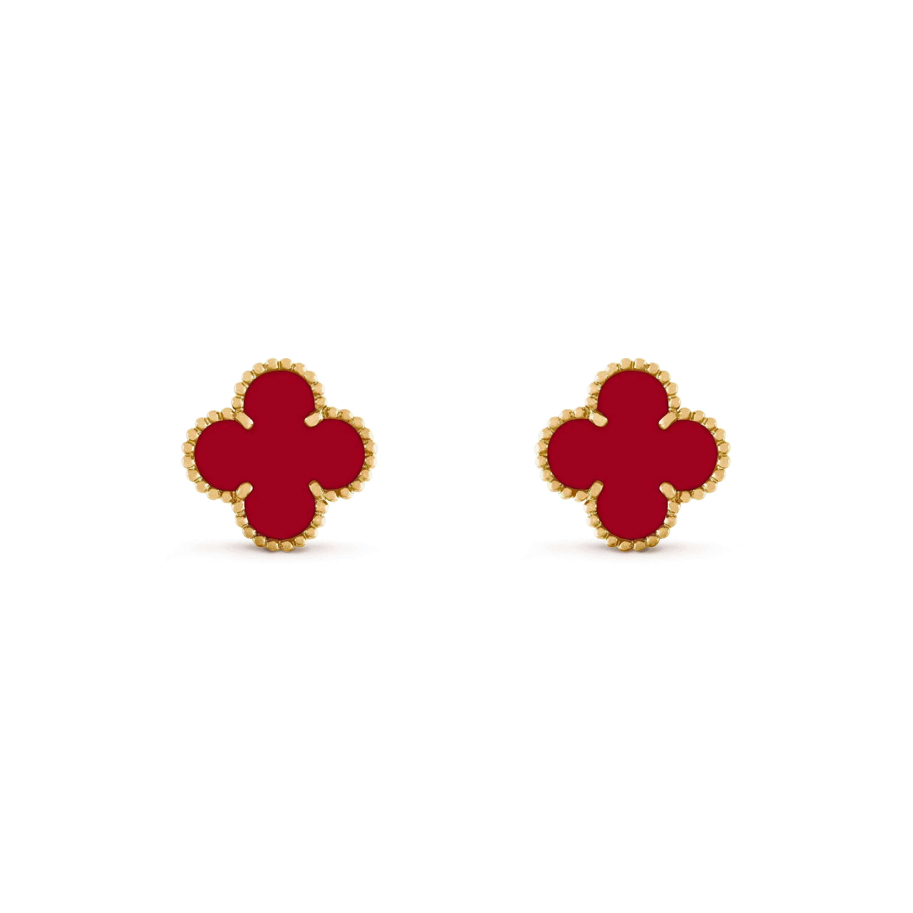 [Clover Jewelry]KLEEB BLATT MITTEL 1 MOTIV KARNEOL OHRRINGE