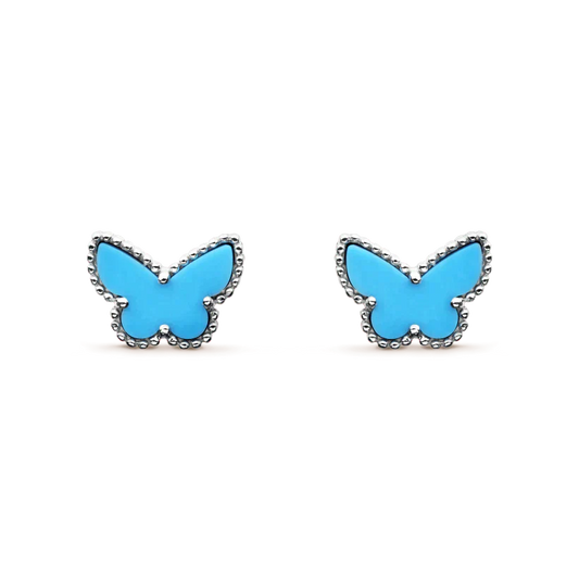 [Clover Jewelery]BUTTERFLY TURQUOISE EARRINGS SILVER