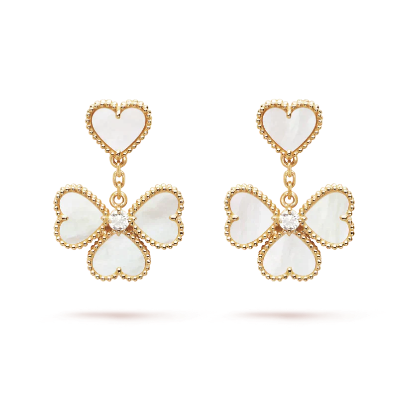 [Clover Jewelry]クローバースウィートホワイトマザーオブパールピアス