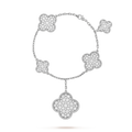 [Clover Jewelry]CLOVER 6 MOTIFS SILVER DIAMOND BRACELET