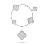 [Clover Jewelry]CLOVER 6 MOTIFS SILVER DIAMOND BRACELET