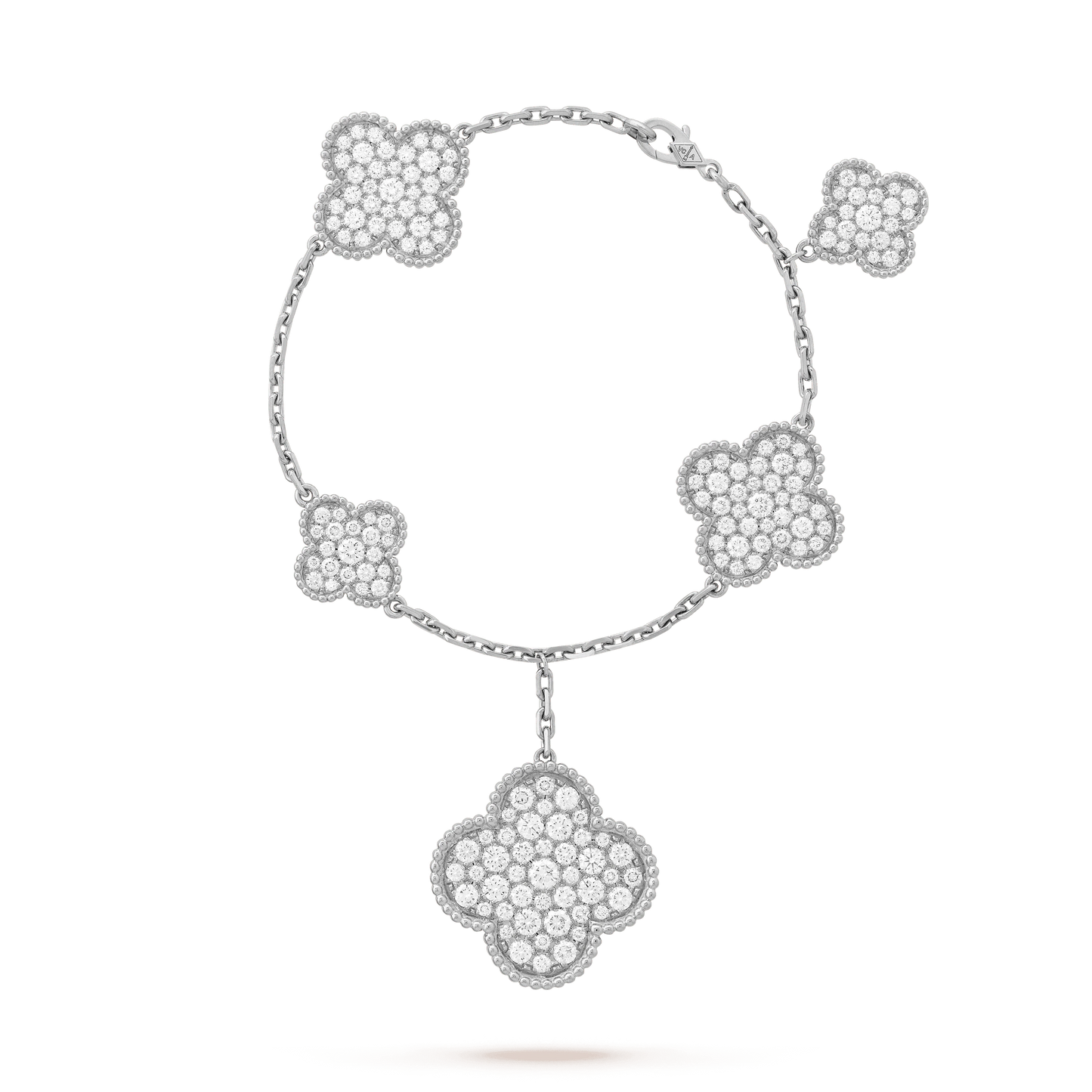 [Clover Jewelery]CLOVER 6 MOTIFS SILVER DIAMOND BRACELET