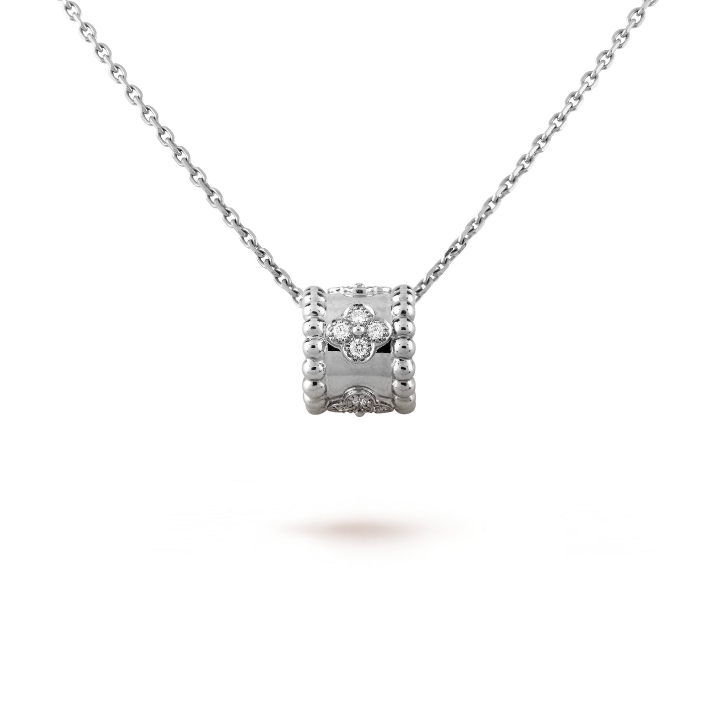 [Clover Jewelery]PERLEE PEDANT SIVLER DIAMOND NECKLACE