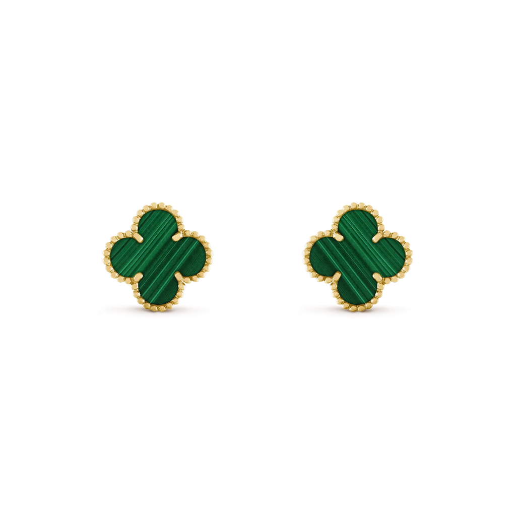 [Clover Jewelry]CLOVER MEDIUM 1 MOTIVE MALACHIT OHRRINGE