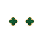 [Clover Jewelry]CLOVER MEDIUM 1 MOTIVE MALACHIT OHRRINGE