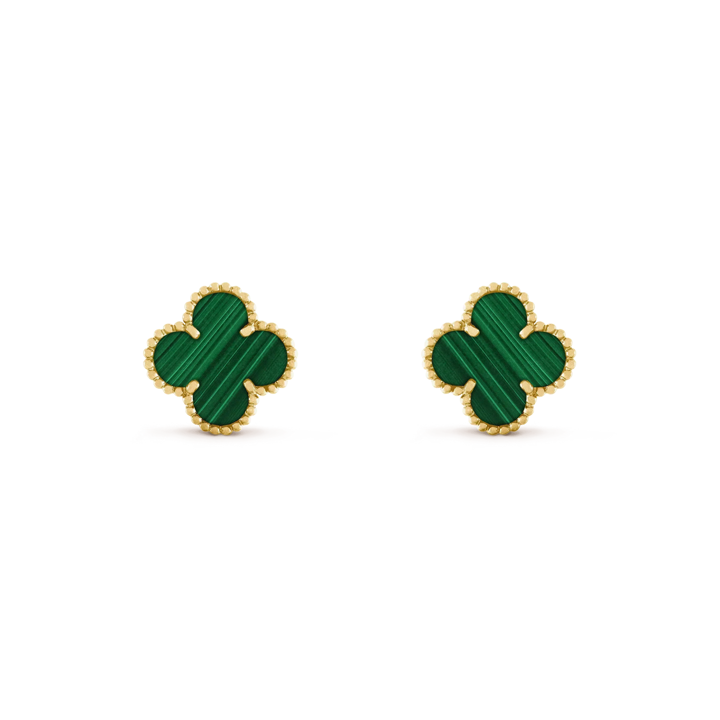 [Clover Jewelery]CLOVER MEDIUM 1 MOTIFS MALACHITE  EARRINGS