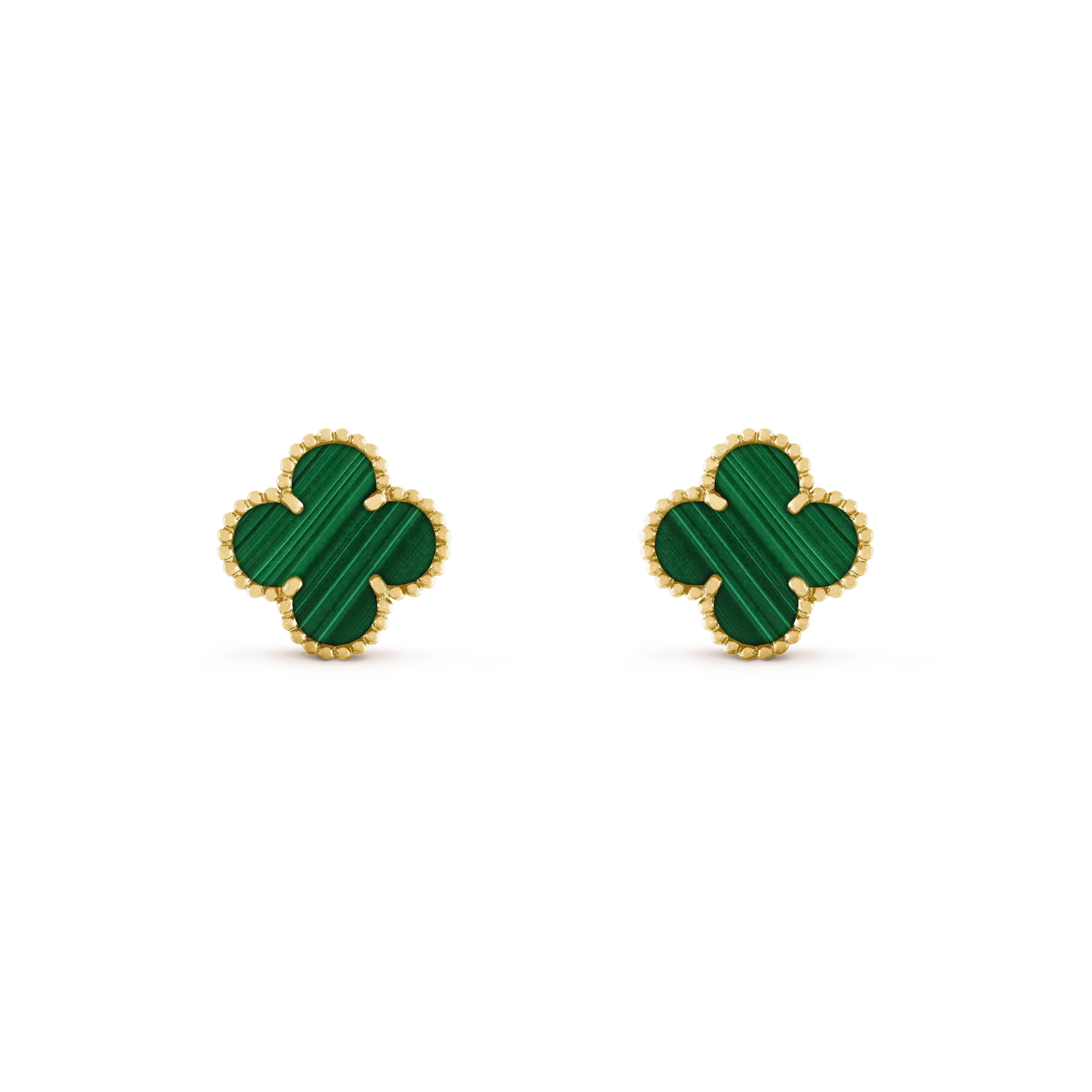 [Clover Jewelry]CLOVER MEDIUM 1 MOTIVE MALACHIT OHRRINGE