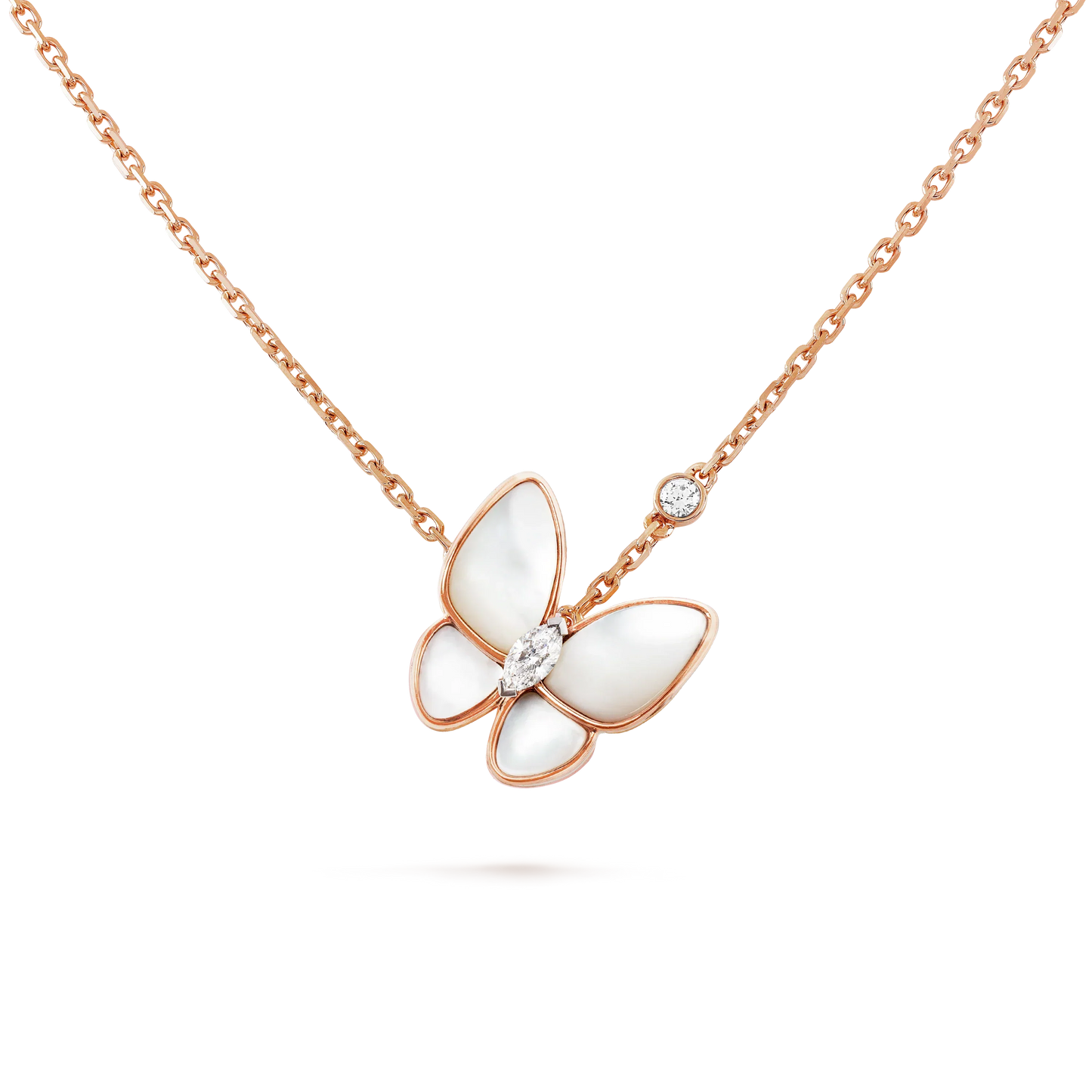 [Clover Jewelery]BUTTERFLY MOP DIAMOND NECKLACE