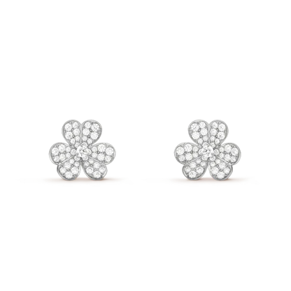 [Clover Jewelery]CLOVER COMOS DIAMOND EARRINGS SILVER