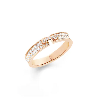 [Clover Jewelery]ALLIANCE LIENS VIDENCE PAVED DIAMOND 4MM RING