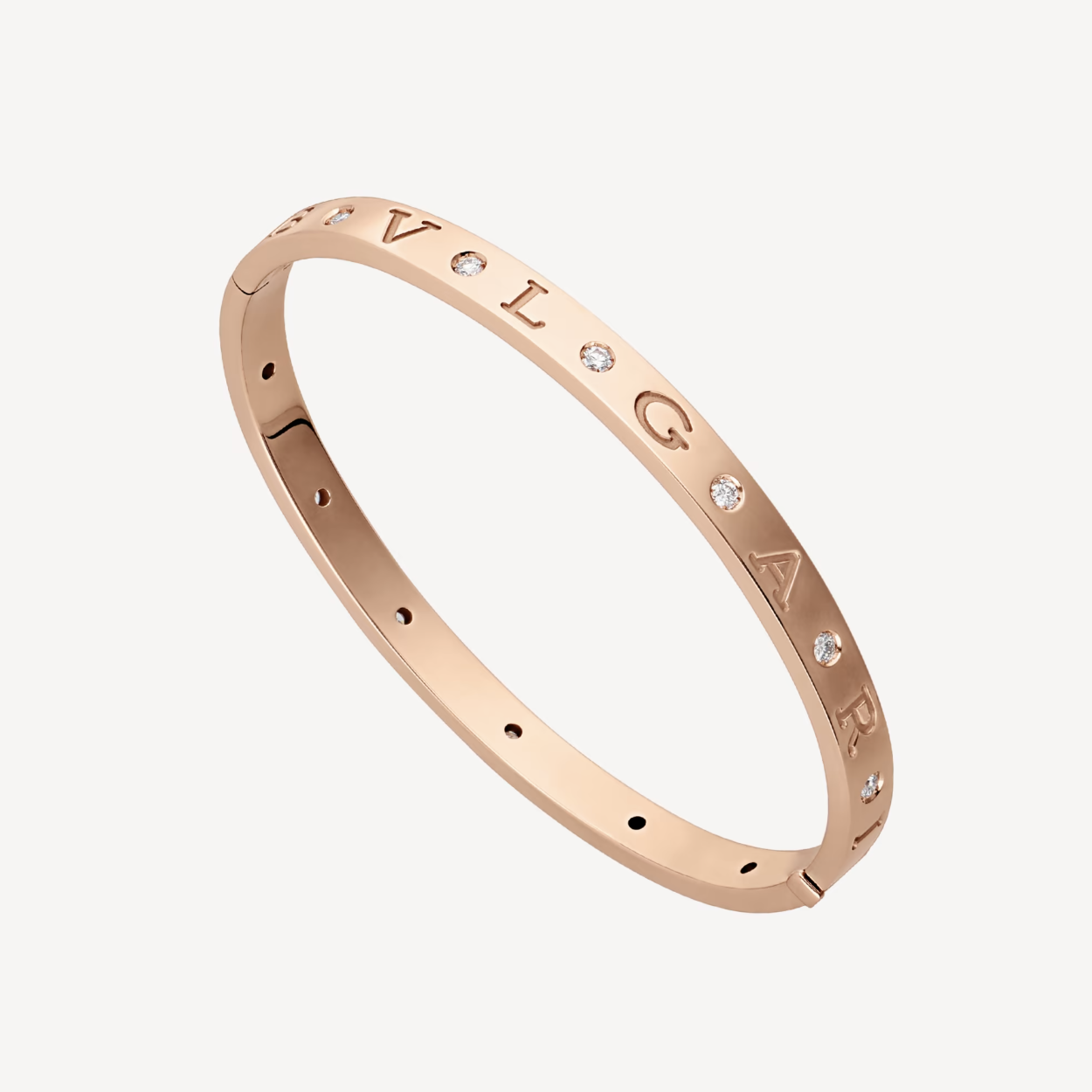 [Clover Jewellery] ZERO 1 ROSÉGOLD 12 DIAMANTEN ARMBAND