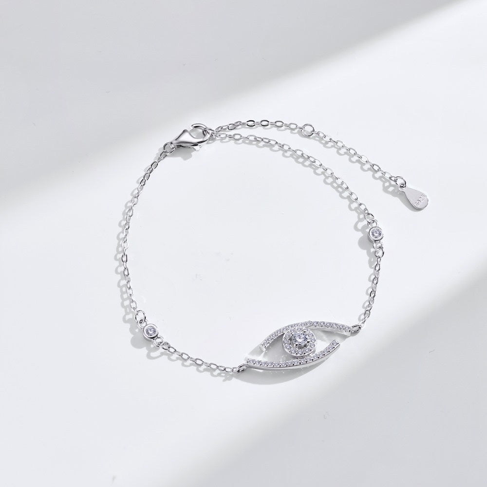 [Clover Jewelry]Lucky Eye Pave-Set Diamond Bracelet
