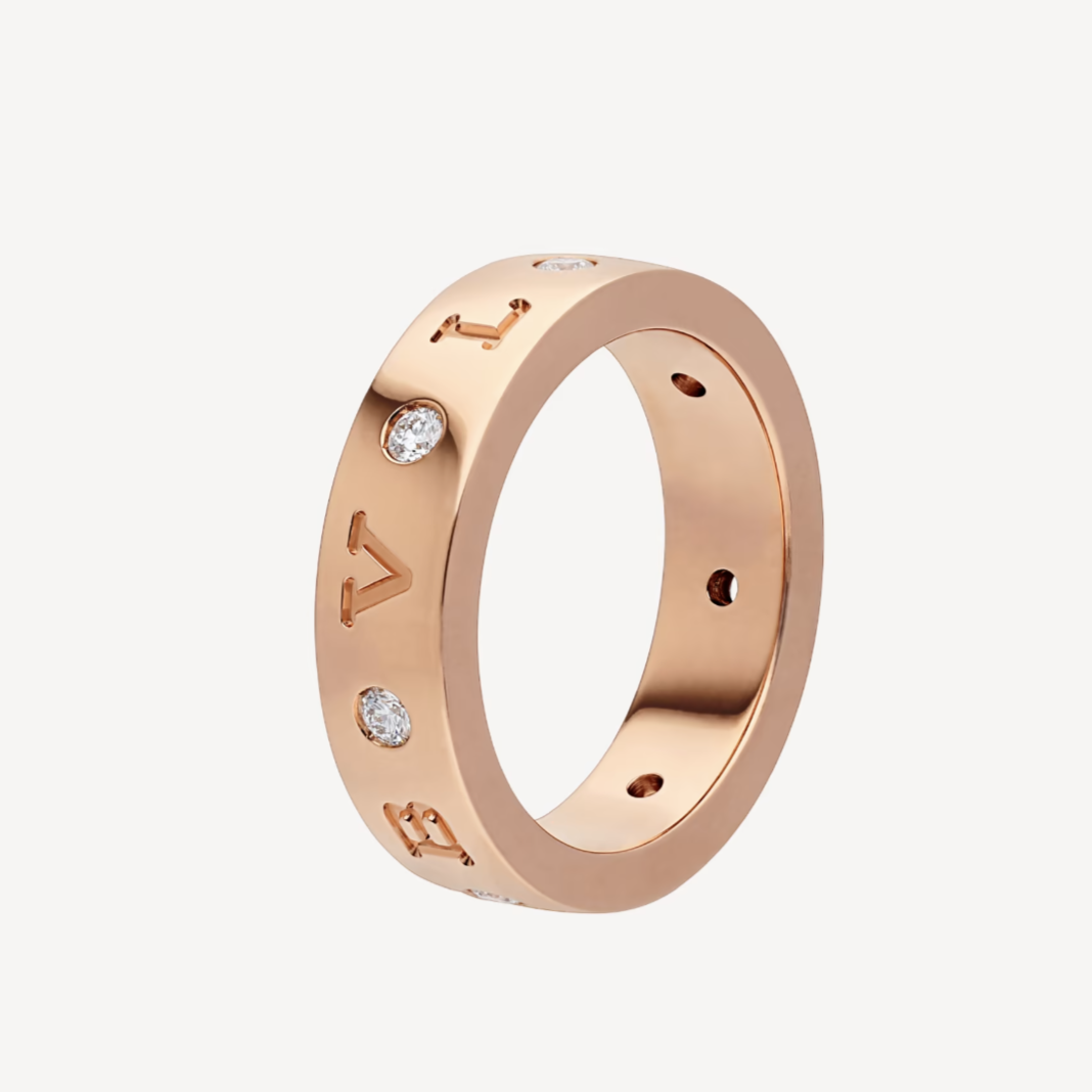 [Clover Jewelery]ZERO 1 ESSENTIAL ROTGOLD-RING MIT DIAMANTEN