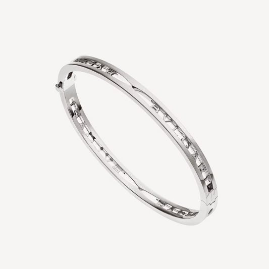 [Clover Jewelery]ZERO 1 SPIRAL LOGO SILVER BRACELET