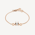 [Clover Jewelry]ZERO 1 SOFT PINK GOLD AND WHITE CERAMIC BRACELET