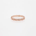 [Clover Jewelry]SERPENTI RING PINK GOLD DIAMOND PAVED 3MM