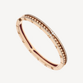 [Clover Jewelry]ZERO 1 SPIRAL AND PAVED DIAMOND PINK GOLD BRACELET