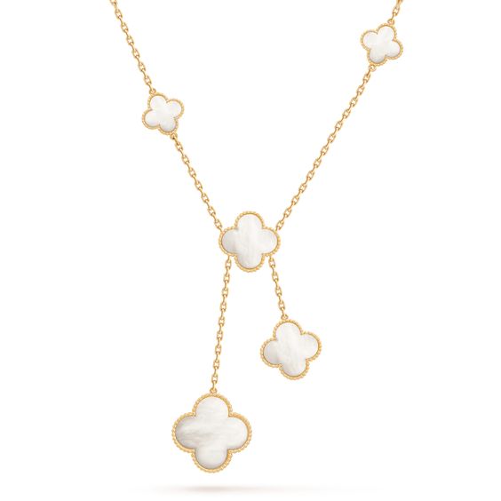 [Clover Jewelry]KLEE MOTHER-OF-PEARL-HALSKETTE 6 MOTIVE