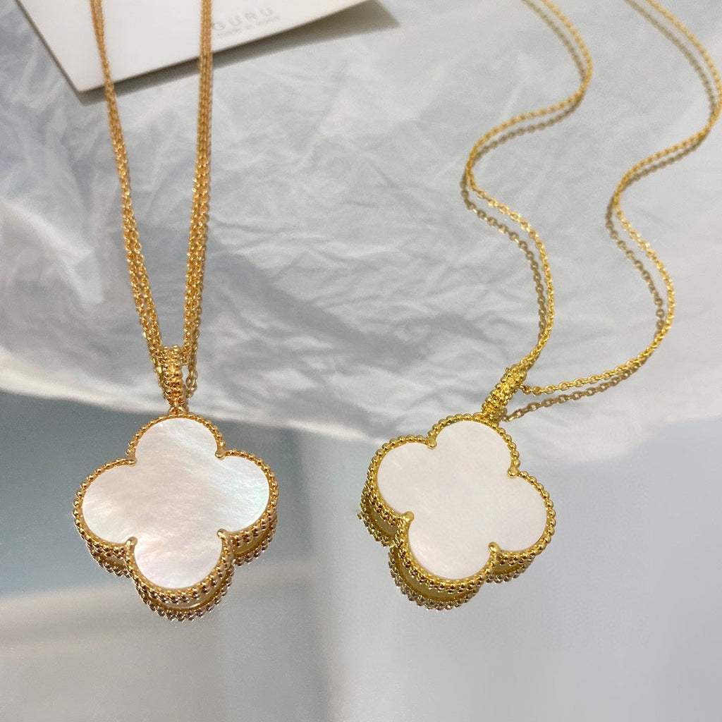 [クローバージュエリー]CLOVER 25MM MOP ラージペンダントネックレス