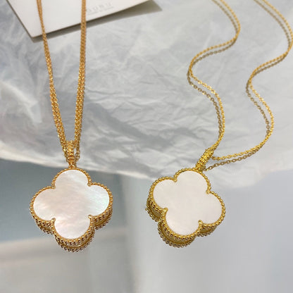 [Clover Jewelery]CLOVER 25MM MOP LARGE PENDANT NECKLACE