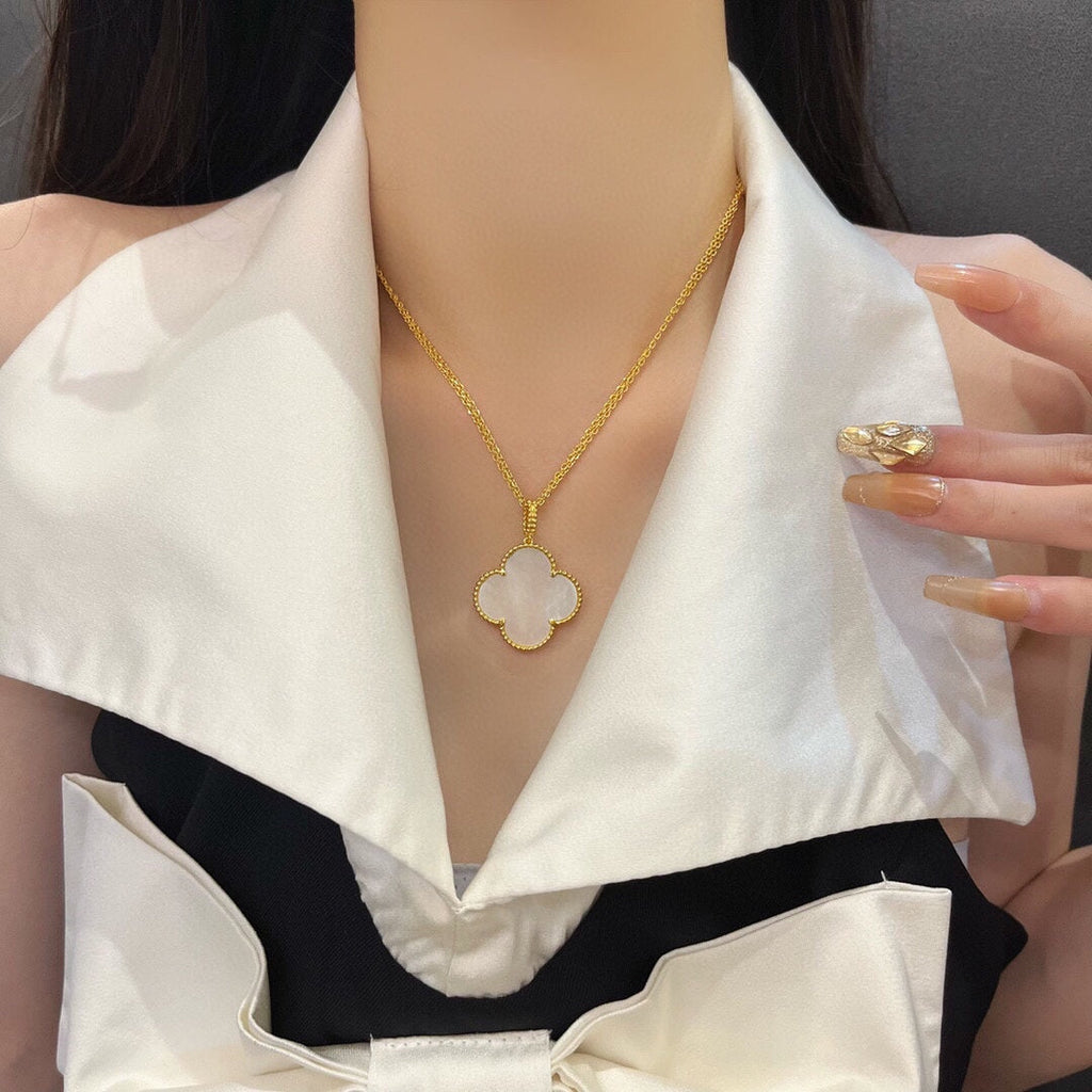 [クローバージュエリー]CLOVER 25MM MOP ラージペンダントネックレス