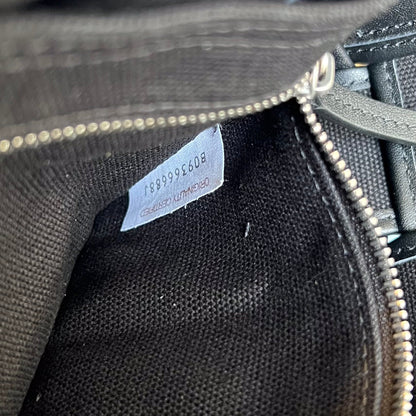 SMALL CASSETTE 23 IN BLACK CANVAS AND CALFSKIN TRIM