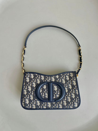 MINI HOBO 23 BAG IN BLUE OBLIQUE JACQUARD