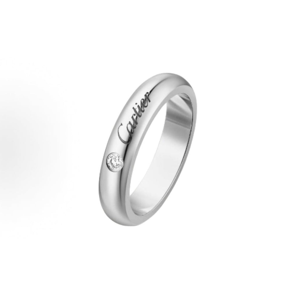 C PLATIN 1 DIAMANTRING SILBER
