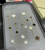 [Clover Jewelry]CLOVER 16 MOTIF WHITE NECKLACE