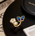 [Clover Jewelry]GLÜCKSRING DREIFACHES MOTIV GOLD