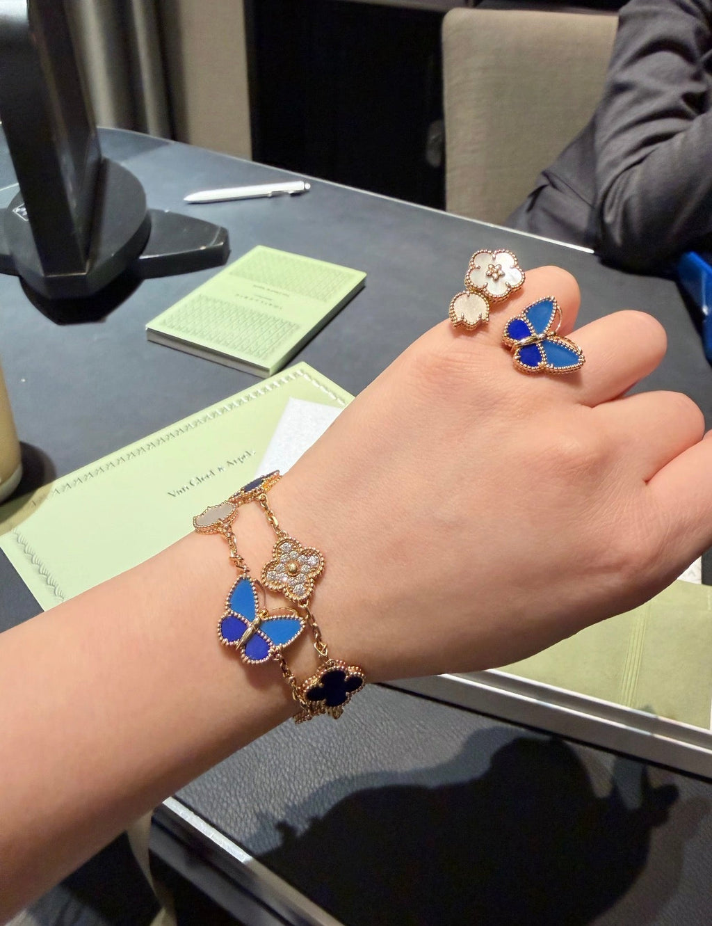 [Clover Jewelry]GLÜCKSRING DREIFACHES MOTIV GOLD