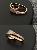 [Clover Jewelry]Bague H entièrement pavée de diamants