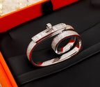 [Clover Jewelry]Bague H entièrement pavée de diamants