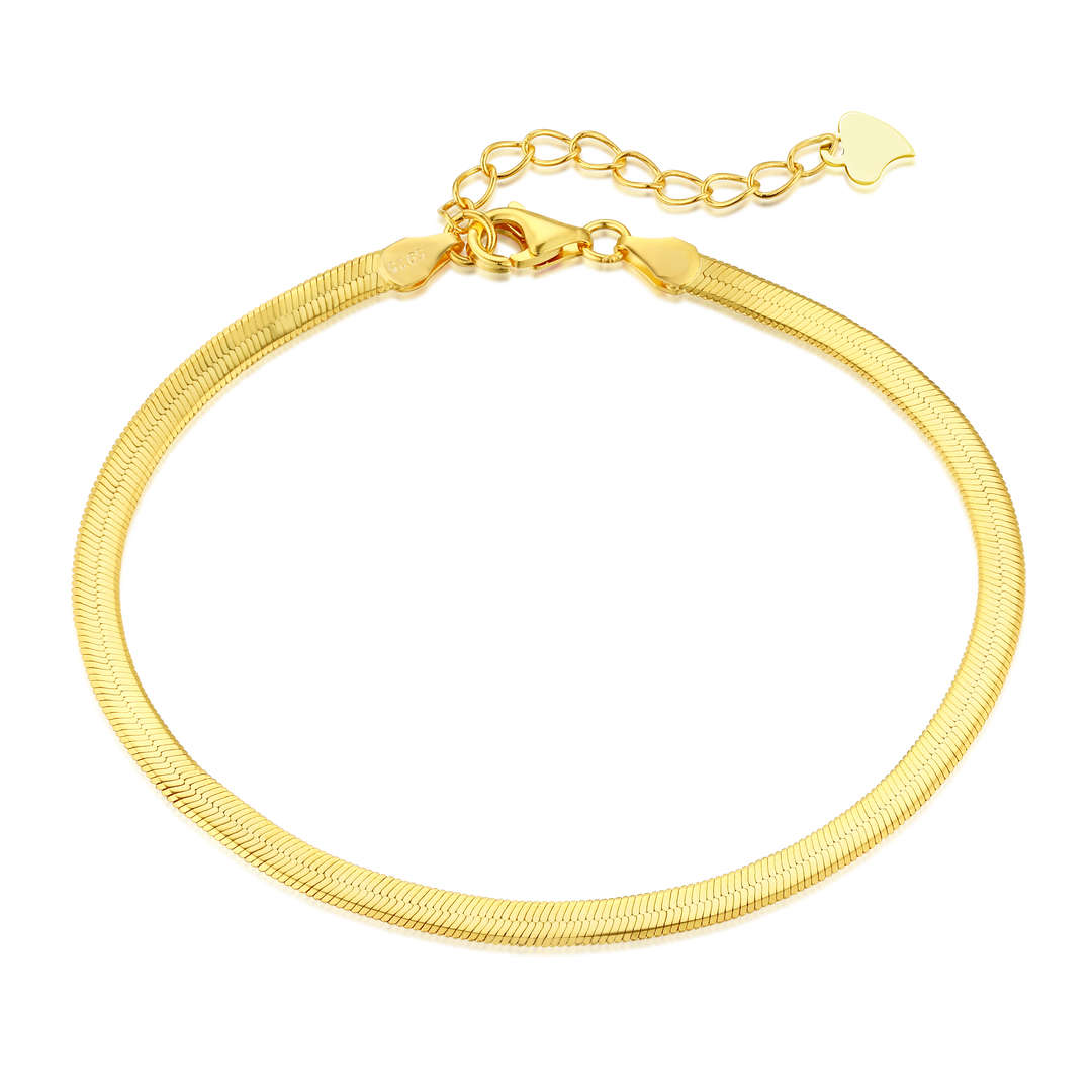 [Clover Jewelery]Flat Snake Bone Chain Blade Necklace