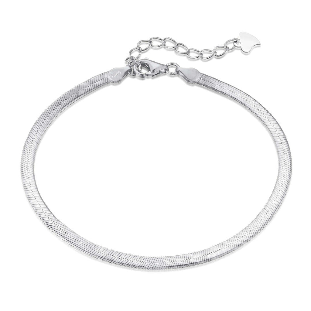 [Clover Jewelry]フラットスネークボーンチェーンブレードネックレス